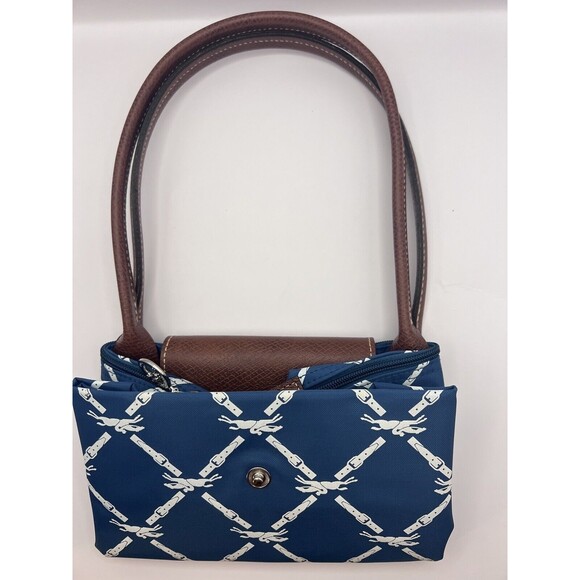 Longchamp Le Pliage Panther Print Nylon Shoulder Bag Color Peacock New no tag - Picture 2 of 6